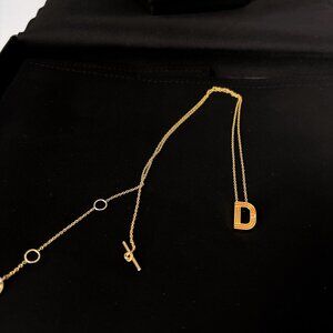 BRAND NEW LETTER D MAJE NECKLACE